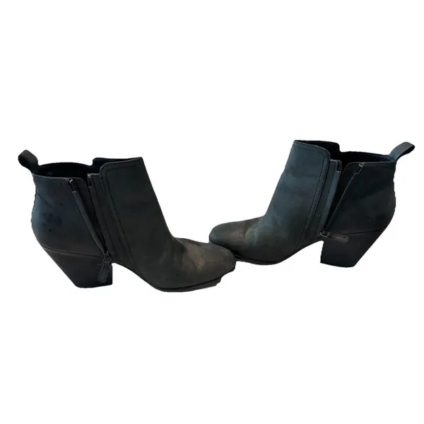 Cole Haan Boots Womens 9.5 B Chesney Ankle Booties‎ Block Heels Black Leather - Image 5