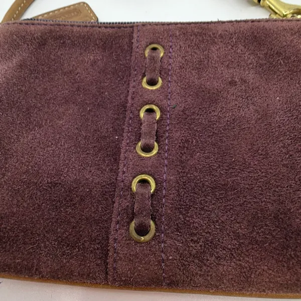 Coach Purple Suede Leather Wristlet - Image 3