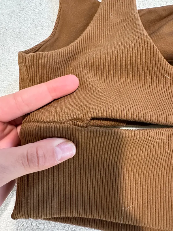 Alo Yoga brown slit bralette top size s - Image 3