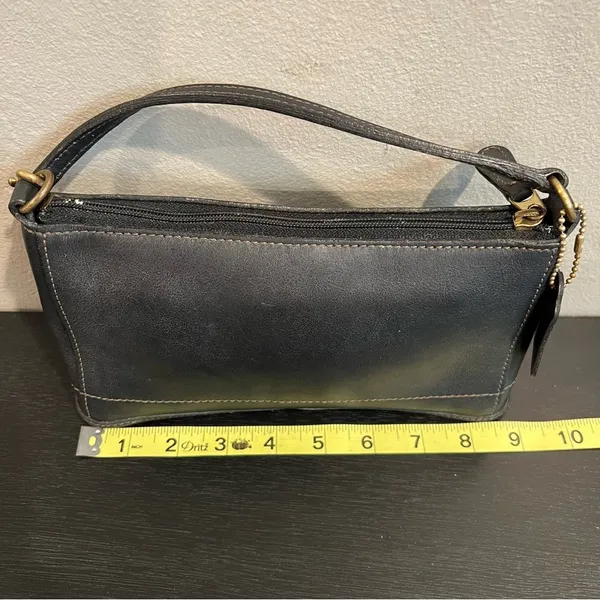 Vintage COACH 9311 Bleecker Demi Mini Hand Pouch Purse Wristlet Black Leather - Image 10