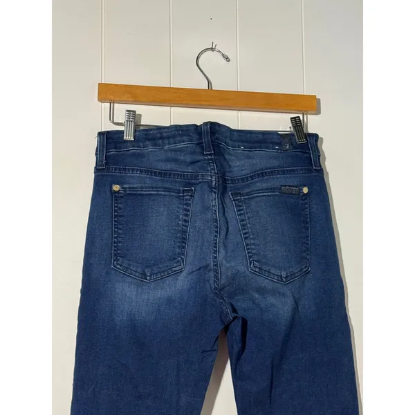 Seven7 Mid Rise Skinny Jeans Dark Wash Stretch Denim Women’s Size 30 - Image 6
