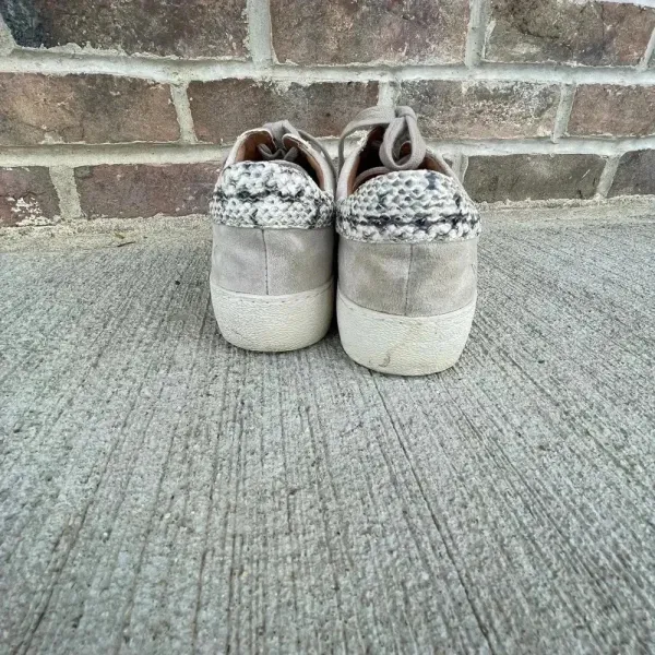 Frye Webster Wave Gray Suede with Snakeskin Print Low-cut Lace- up Sneakers 8.5M - Image 5