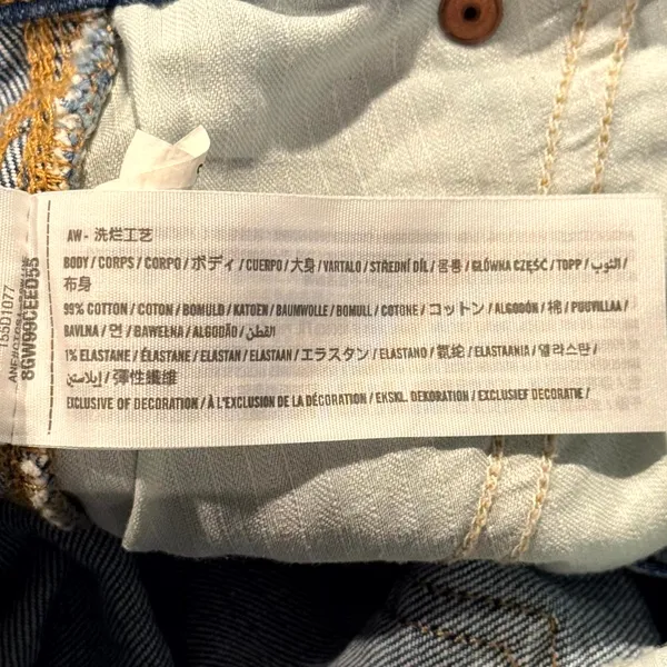 Abercrombie Curve Love Dad Jeans High Rise Button Fly Blue 25/0 90s Minimalist - Image 5