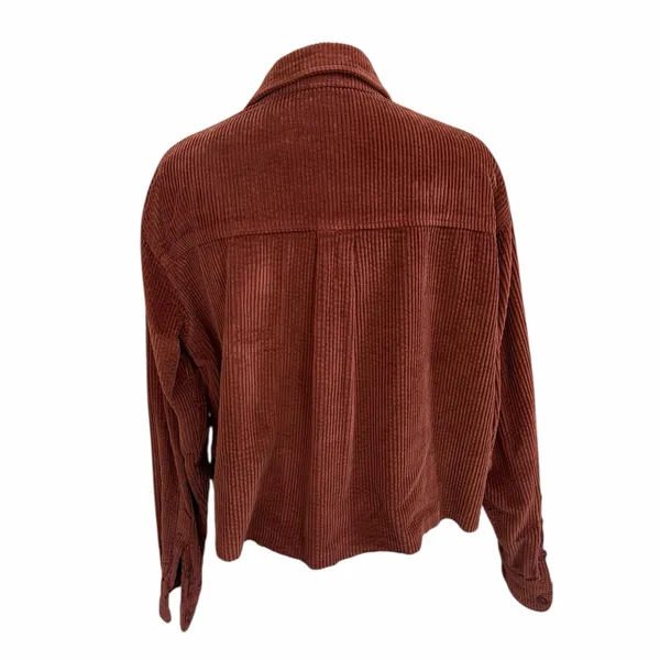 CP Shades X Free People Rust Corduroy Button up‎ cropped - Image 3