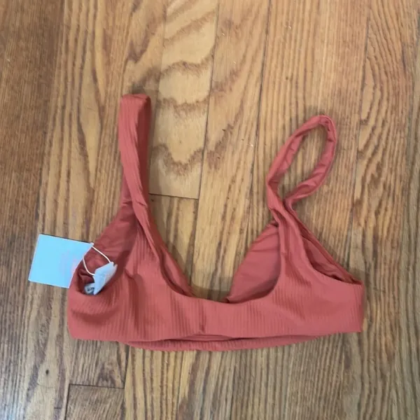 Andie The Delray Rib Bikini Top‎ Swimsuit Ginger size XS NWT - Image 4