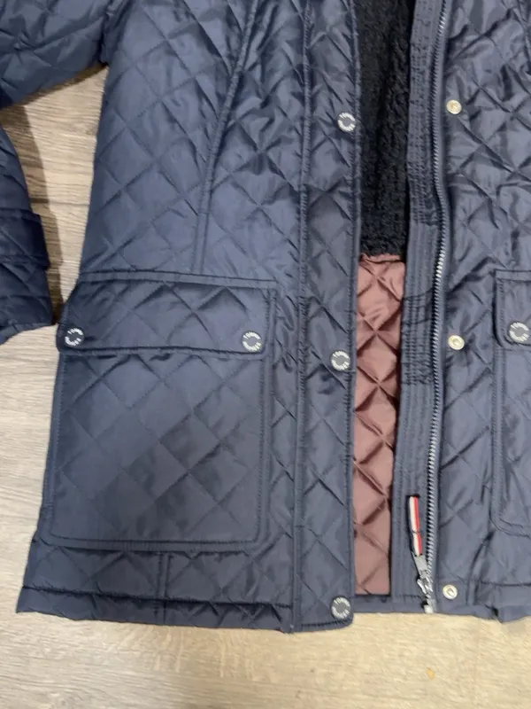 Tommy Hilfiger Women’s Navy Quilted Jacket Sherpa Lined Size S - Image 9