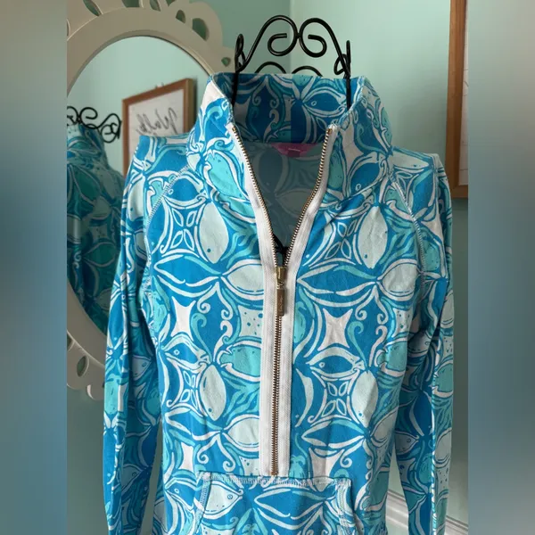 Lilly Pulitzer Skipper Popover-Ariel Blue‎ s turquoise - Image 3