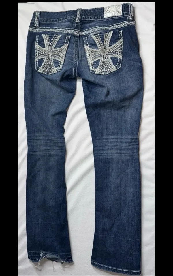 Y2K low rise jeans Blue - Image 3
