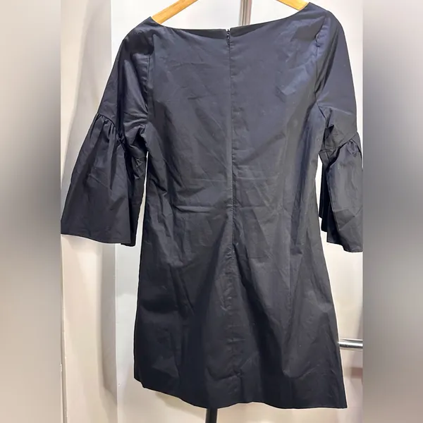 MESTIZA Black 100% Cotton A-line Dress Flare Sleeve, Size Small - Image 5