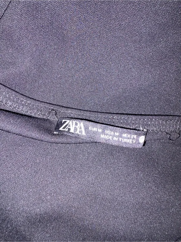 Zara Black Ruched Halter Midi Dress with Tie at back - Image 5