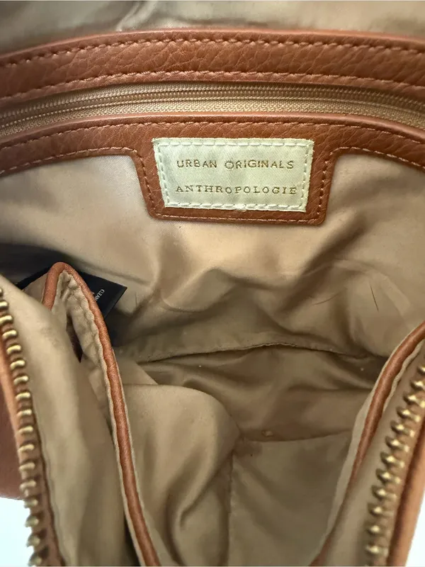 Anthropologie Crescent Leather Shoulder Bag in Brown - Image 5