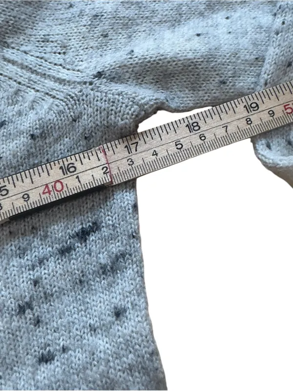 Madewell Gray Nep Merino Wool Blend Mock Neck Rib Knit Sweater Women’s Small Top - Image 7