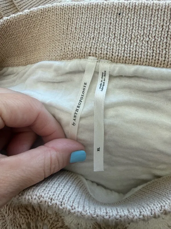 Anthropologie Pointelle sweater & skirt set size xl‎ - Image 9