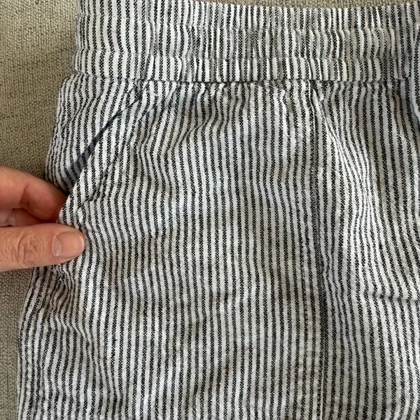 2 pair J Crew Loft Linen Blend Shorts Blue Stripe Bird M - Image 10
