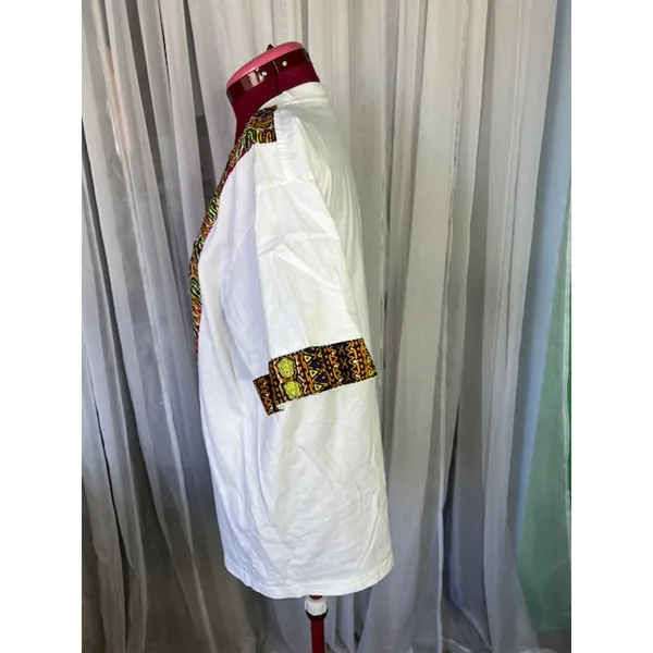 Dashiki tshirt orange yellow green - Image 5