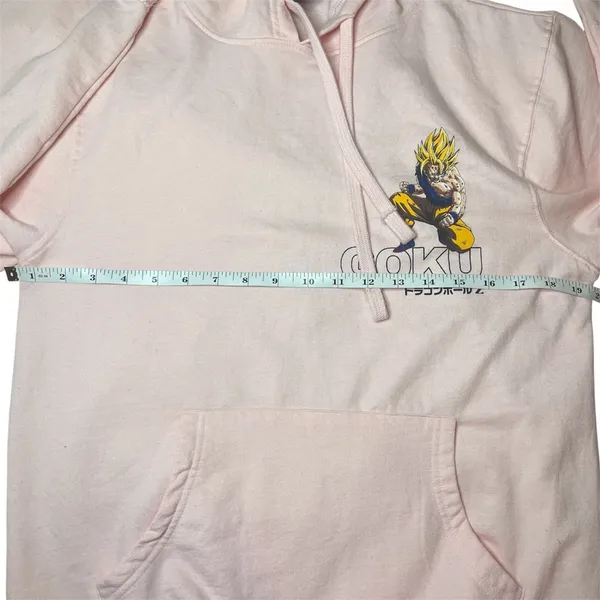 Dragon Ball Z Goku Pink Hoodie Super Saiyan‎ Anime Graphic Pullover Sz Small - Image 10