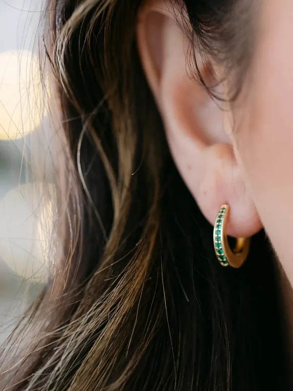 Bijoux + Spice Joy Hoops Green - Image 2