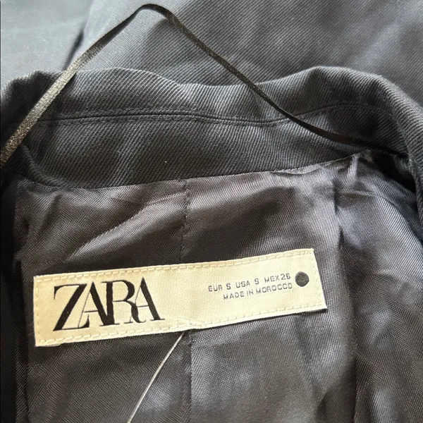 NWT Zara Navy Tailored Suit Blazers Gold Embellished Buttons 2243/683/400 Smal - Image 4