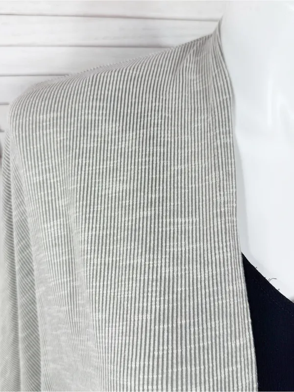 Donni Anthropologie Ribbed Knit Draped Kimono Cardigan Grey One Size Lagenlook - Image 5