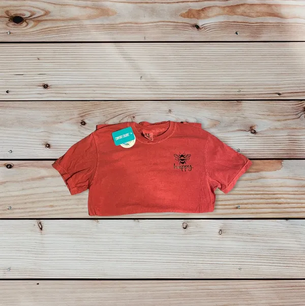 Comfort Colors Bee Happy Shirt - Image 2
