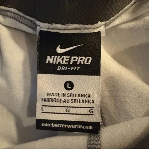 Nike Pro Hyperwarm‎ Leggings Womens Large Dri-FIT Patterned Thermal Pants Sporty - Image 7