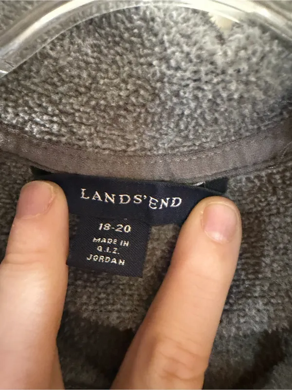 Lands' End 1/4 Zip Fleece Pullover Size 18-20 - Image 3