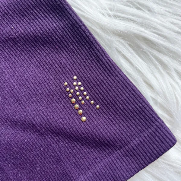 Marciano Guess 2000's Purple/Plum Seamless Off the Shoulder Top - Image 3