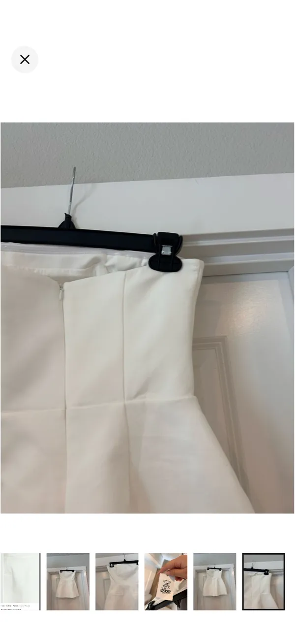 Showpo New Strapless White Playsuit XS - Image 9