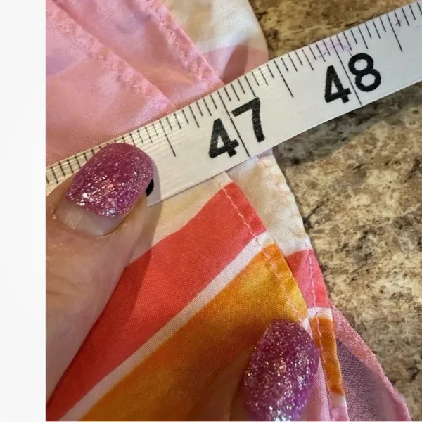 Club Monaco Pink and Orange Midi Dress - Image 7