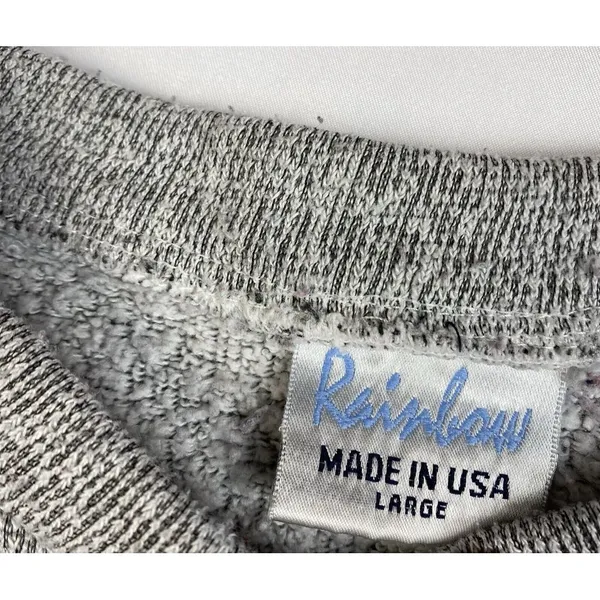 Americana USA Vintage Sweatshirt Women's Size‎ Large Gray 4th July All American - Image 3