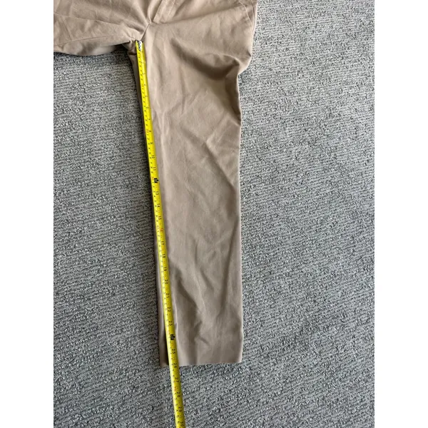 Zara Basic Womens Chino Trousers Tan Khaki Straight Leg Pants Size 10 - Image 5