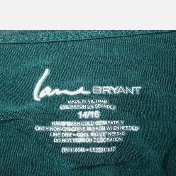 🆕 LANE BRYANT Plus 1X 14 16 Cold Shoulder Green STUDDED Shirt NEW‎ - Image 4