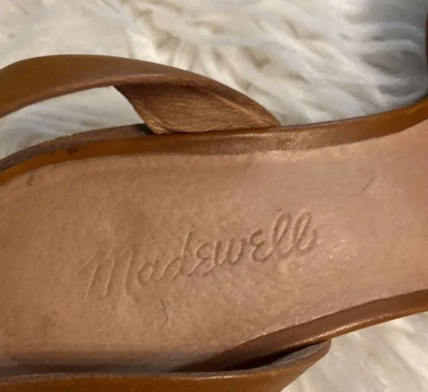 Madewell Sandals Size 7.5 Leather Upper Lining And Sole See All Photos - Image 2