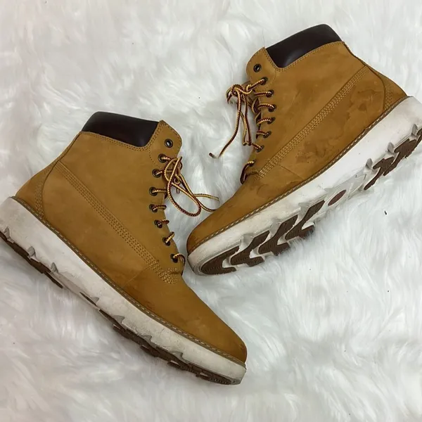 Keeley Field Timberland Lace‎ Up Wheat Nubuck Boots A18 - Image 7
