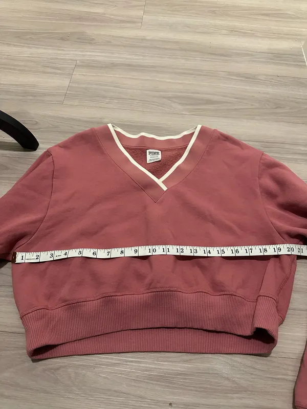 Victoria's Secret PINK V-Neck Cropped Sweatshirt - Image 7