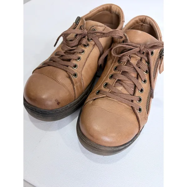 Andrea Conti Brown‎ Leather Lace-Up Comfort Shoes Minimalist Euro Casual 40 - Image 2
