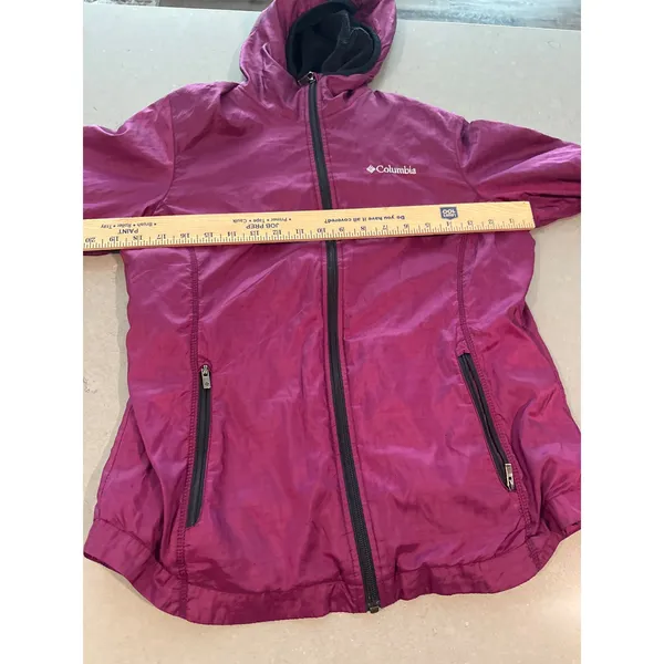 Columbia Womens small Hooded Jacket Lightweight‎ Purple Full Zip Coat - Image 4
