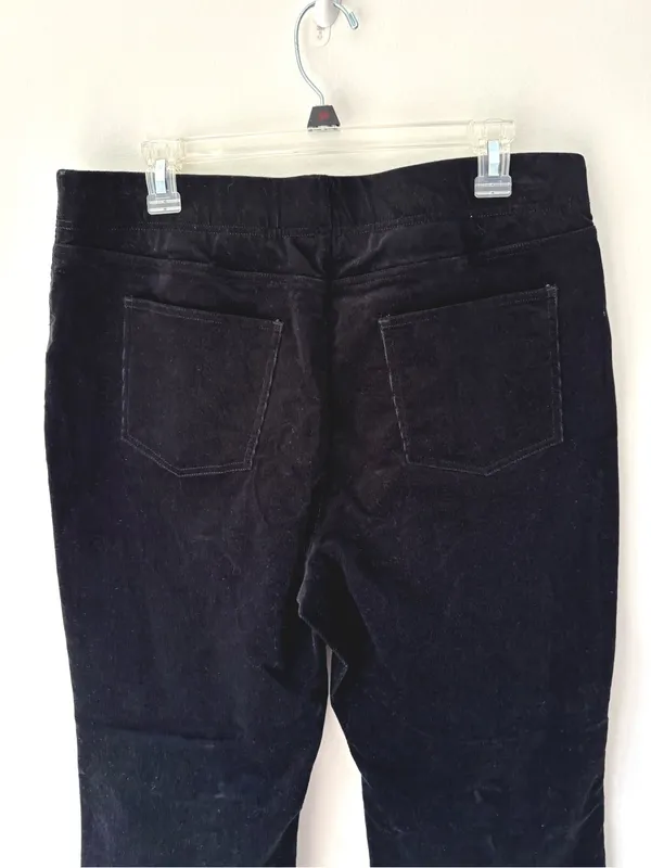 Soft Surroundings Black Ribbed Corduroy Bootcut Pants - Image 4