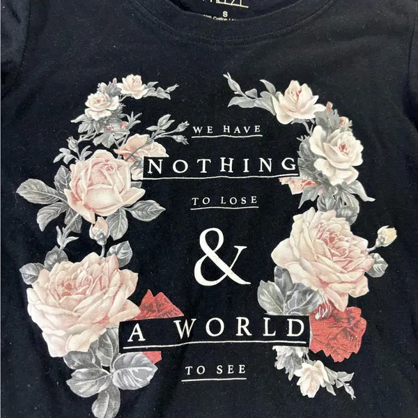 Freeze Black Floral Women's Tee - Image 2
