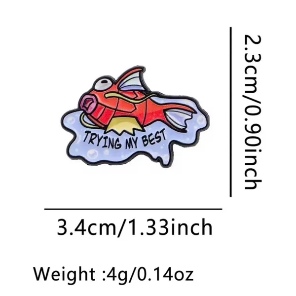 Pokémon Magikarp Trying My Best Enamel Pin Brooch Badge - Image 3
