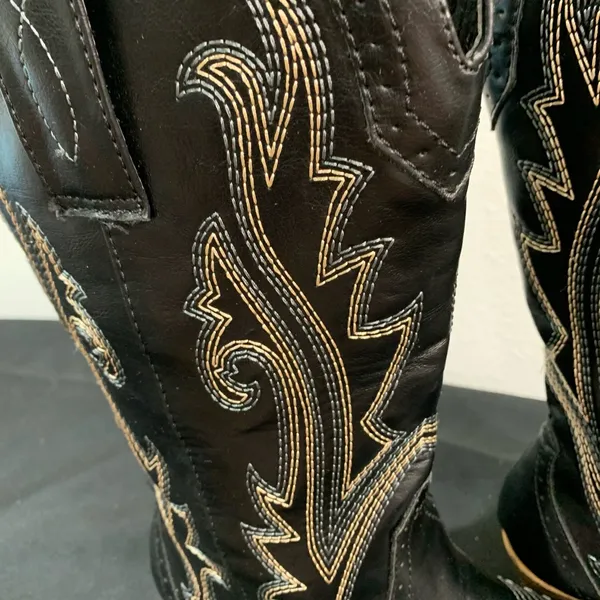HISEA COWBOY Boots for women Western Cowgirl with chunky heel. - Image 3