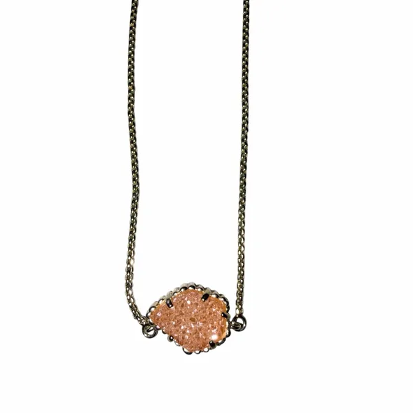 Kendra Scott Tess Gold Champagne Druzy Necklace - Image 4
