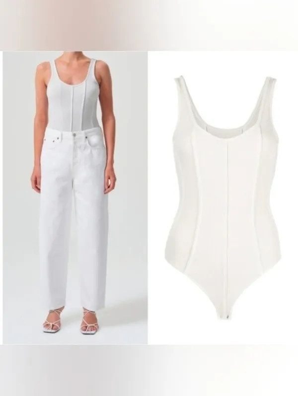 AGOLDE Elna Bodysuit in Spoon - Image 2