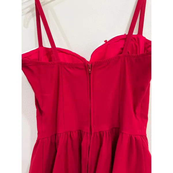 Stop Staring! Alicia Estrada Pinup Red Polka Dot Rockabilly Swing Dress Sz M - Image 6