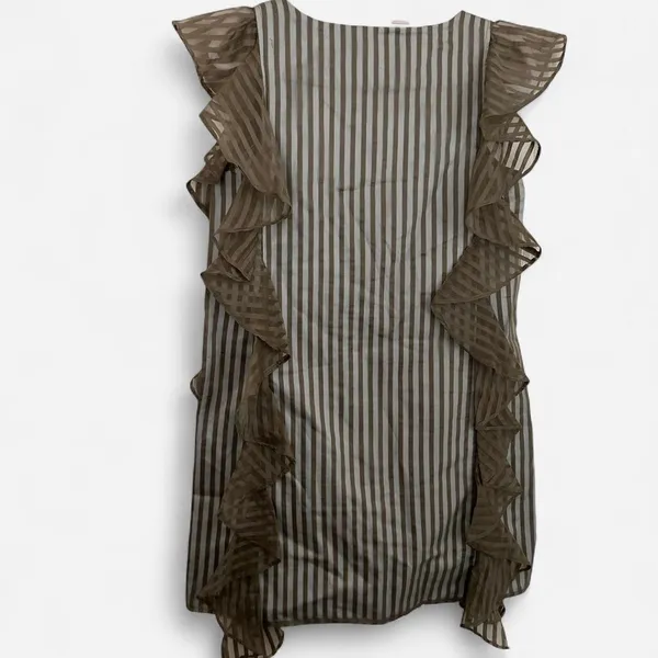 Koch Noah shift Semi-Sheer Striped Ruffle Dress | Indie Luxe Quiet Boho Minimal - Image 3