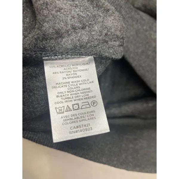 Lou‎ & Grey Signaturesoft Plush Charcoal Quarter Zip Pullover Sweatshirt XS - Image 8