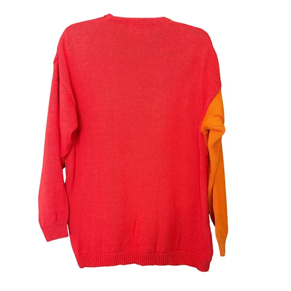 Vintage Grecian Embroidered‎ Sweater M Eccentric Artsy Geometric Maximalist 90s - Image 11