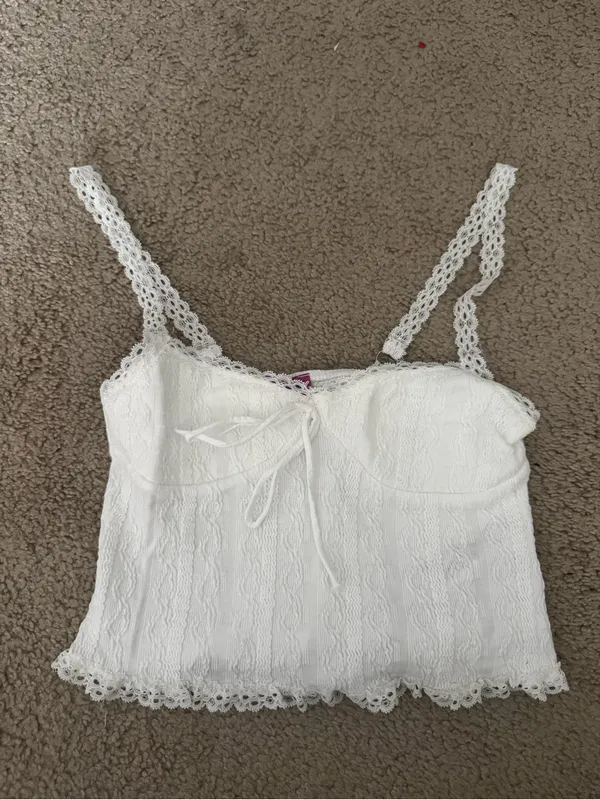 Edikted Lacey Knit Tank Top - Image 3