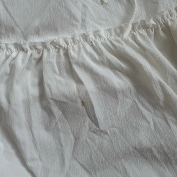 Amazon White Tiered Maxi Skirt with Side Slit - Image 3