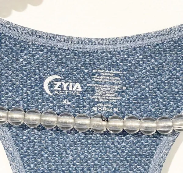 Zyia Active Size XL Grey Seamless Scoop Neck Racerback Athletic Tank - Image 3